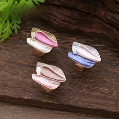 Exaggerated Geometric Ring For Women In Coffer Color, Made Of Zinc Alloy With Enamel Craftsmanship