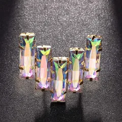 Exaggerated Geometric Women's Ring Featuring Rhinestone Inlay For A Bold Fashion Statement 3