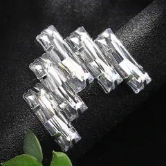 Exaggerated Geometric Women's Ring Featuring Rhinestone Inlay For A Bold Fashion Statement 4
