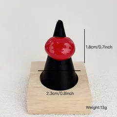 Exaggerated Lips Ring For Women In Natural Pink Alloy With Enamel Craftsmanship 2