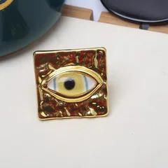 Exaggerated Metal Style Devil Eye Ring For Women Open Finger Ring Luxury Fashion Accessory Elegant Alloy Jewelry 5
