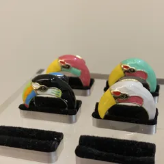 Exaggerated Parrot Open Rings For Women In Multicolor Alloy With Enamel Craftsmanship 3