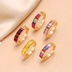 Exaggerated Personality  Fashion Diamond Embedded Ring Vintage Cold Tone Versatile Alloy Jewelry Ring