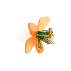 Exaggerated Purple Acrylic Flowers Ring For Women Featuring Beading Craftsmanship 3
