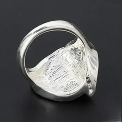 Exaggerated Waves Ring For Women In Blue Zinc Alloy With Diamond Inlay, Featuring Electroplated Finish 3