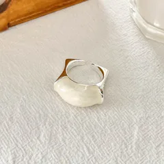 Fall Winter Oil Drop Irregular Arc Ring For Women Simple Ins Niche Design Vintage Open Finger Ring Chic Style Gold Plated Brass 3