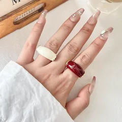Fall Winter Oil Drop Irregular Arc Ring For Women Simple Ins Niche Design Vintage Open Finger Ring Chic Style Gold Plated Brass 4