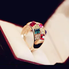 Geometric Diamond Design Alloy Bracelet With Artificial Rhinestones For Women, Perfect For Anniversary 2