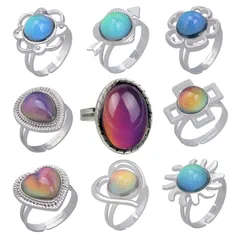 Fashion Geometric Ring For Women In Purple Featuring Artificial Gemstones And Gem Material