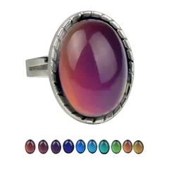 Fashion Geometric Ring For Women In Purple Featuring Artificial Gemstones And Gem Material 2