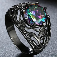 Fashion Geometric Rings For Women In Alloy With Artificial Gemstones Featuring Electroplated Design 2