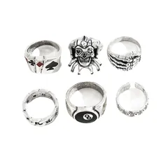 Retro Geometric Alloy Ring For Unisex, One Size, 1 Set 4