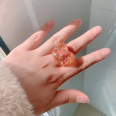 Heart Shape Fashion Resin Ring For Women In White Color 2