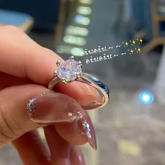 Geometric Open Ring For Women, 1 Piece Lady Style Silver Plated With Zircon, Featuring Electroplated Design 5