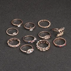 Fashion Geometric Alloy Ring For Women With Artificial Gemstones, Featuring Electroplated Design 3