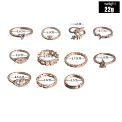 Fashion Geometric Alloy Ring For Women With Artificial Gemstones, Featuring Electroplated Design 4