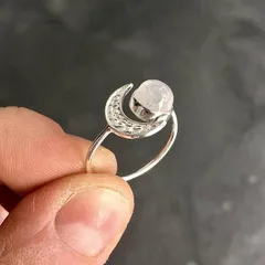 Fashion For Women Electroplated Alloy Open Ring With Artificial Gemstones Featuring Star And Moon Design 3