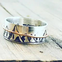 Fashion Geometric Fidget Ring For Women, 1 Piece Alloy Ring Featuring Electroplated Design 3