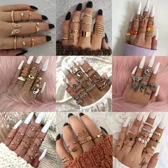 Fashion Geometric Gold Alloy Ring For Women Featuring Rhinestones Inlay Design