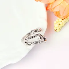 Fashion Geometric Open Rings For Unisex, Electroplated Zinc Alloy With White K Plated Coating 0.03µm-0.05µm Thickness 3