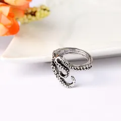 Fashion Geometric Open Rings For Unisex, Electroplated Zinc Alloy With White K Plated Coating 0.03µm-0.05µm Thickness 4