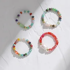 Geometric Beading Ring For Women, 1 Piece, Handmade Design Featuring Unique Style