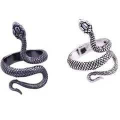 Fashion Unisex Snake Ring In Alloy With Electroplated Design, Adjustable Size For Comfortable Wear 4