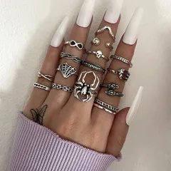 Fashion Geometric Halloween Ring In Gold Electroplated Alloy For Unisex, No Inlaid Design