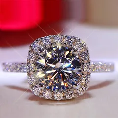National Day Ring For Women, 1 Piece Silver Alloy Ring Featuring Electroplated Design With Artificial Rhinestones
