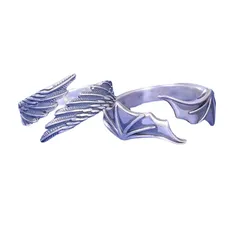 Fashion Alloy Couple Rings For Wings Featuring Electroplated Design, 1 Piece 3
