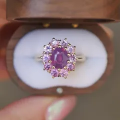 Fashionable Bohemian Style Women's Ring Gold Plated Embedded Colorful Gemstones Diamond Hand Jewelry New Arrival