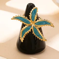 Fashionable Colorful Floral Open Ring For Women Travel Souvenir Casual Beach Date Selfie Interview Suitable All Seasons 3