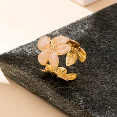 Fashionable Vintage Colorful Drip Oil Flower Splicing Open Ring Suitable For Ladies Daily Wear Birthday Gift Women's Ring 5