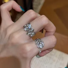 Feather Open Ring For Unisex Featuring Electroplated Copper With Zircon Inlay