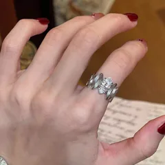 Feather Open Ring For Unisex Featuring Electroplated Copper With Zircon Inlay 4