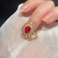 Flame Pattern Women’s Ring In Electroplated Copper With Zircon Inlay, Perfect For Daily Wear 2