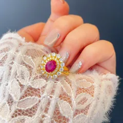 Flame Pattern Women’s Ring In Electroplated Copper With Zircon Inlay, Perfect For Daily Wear 4