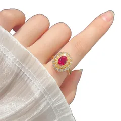 Flame Pattern Women’s Ring In Electroplated Copper With Zircon Inlay, Perfect For Daily Wear 5