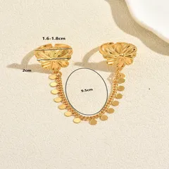 Flowers Ring For Women In Alloy Featuring Electroplated 18K Real Gold Plated With 0.03µm Thickness 5