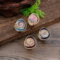 Flowers For Women Zinc Alloy Rings Featuring Enamel Craftsmanship In Colour