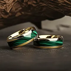 For Unisex Golden Rings 3