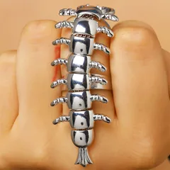 Funny Adjustable Insect Ring For Unisex Featuring White K Plated Alloy With 0.03µm Thick Coating 2