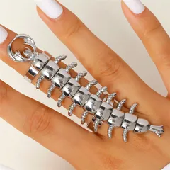Funny Adjustable Insect Ring For Unisex Featuring White K Plated Alloy With 0.03µm Thick Coating 3