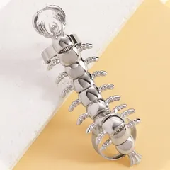 Funny Adjustable Insect Ring For Unisex Featuring White K Plated Alloy With 0.03µm Thick Coating 5