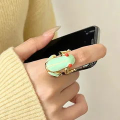 Funny Frog Ring For Unisex Featuring Gold Zinc Alloy With Enamel Craft 2