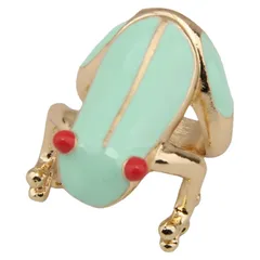 Funny Frog Ring For Unisex Featuring Gold Zinc Alloy With Enamel Craft 5