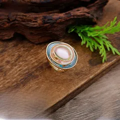 Geometric Blue Enamel Ring For Women Made Of Zinc Alloy Featuring Elegant Craftsmanship 4