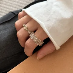 Geometric Copper Ring For Women With Resin Inlay, Electroplated Gold Plating, New Style 3