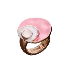 Geometric Enamel Ring In Blue, Simple Style Zinc Alloy Unisex Jewelry 5