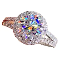 Geometric Gold Alloy Ring For Women Featuring Electroplated Finish And Rhinestone Inlay 4